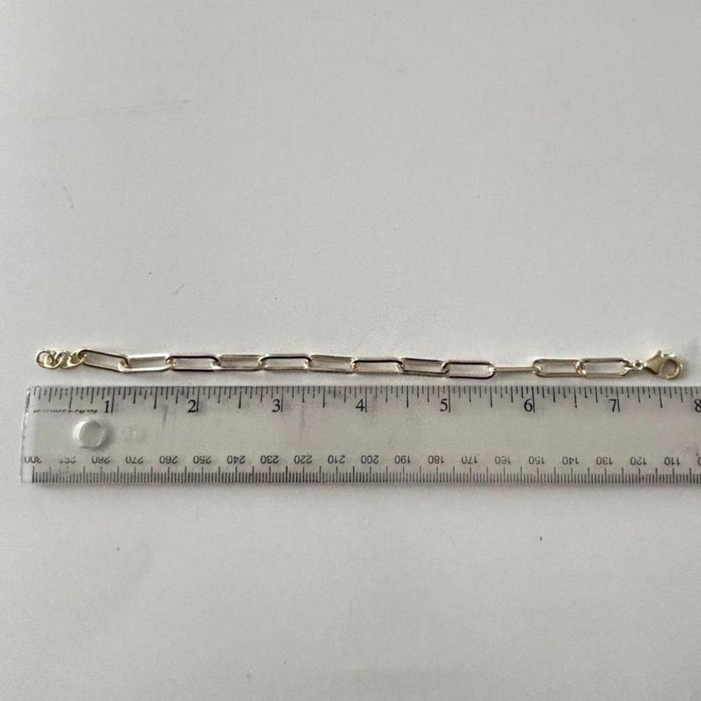 Bracelet Gold Tone Paperclip Link Lobster Clasp New with Tags - Picture 4 of 4